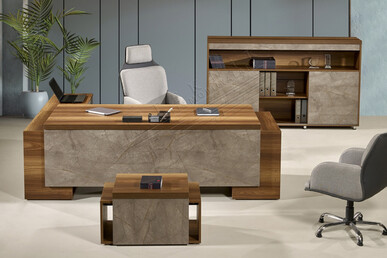 Stein Yönetici Ofis Mobilyası 220Cm - küçük detay görsel 2 - Yönetici Takımları