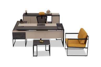 Vikos Ofis Mobilya Takımı 220cm - küçük detay görsel 2 - Yönetici Takımları