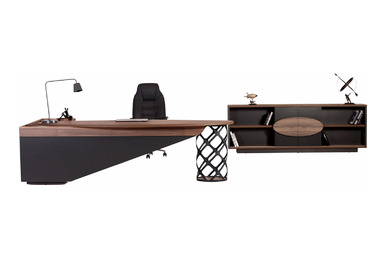 Yoros Dekoratif Metal Ayaklı Makam Takımı 260cm - Yönetici Takımları